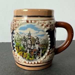 Mini Beer Stein Souvenir from Neuschwanstein Castle Bavaria Germany, Vintage